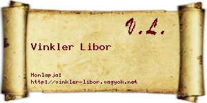 Vinkler Libor névjegykártya